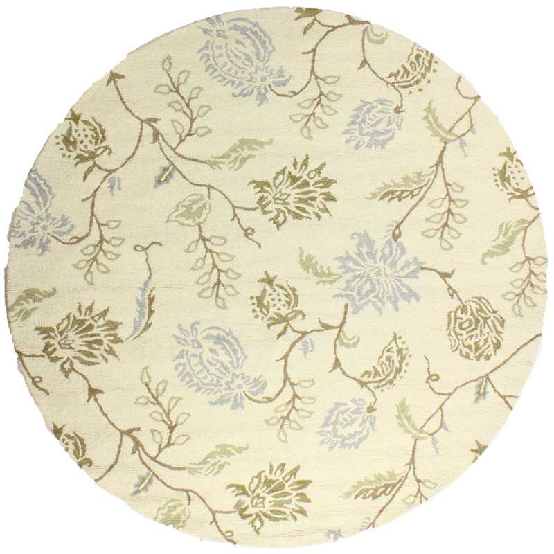 Darby Home Co Kirkland HandWoven Wool Ivory Area Rug & Reviews Wayfair